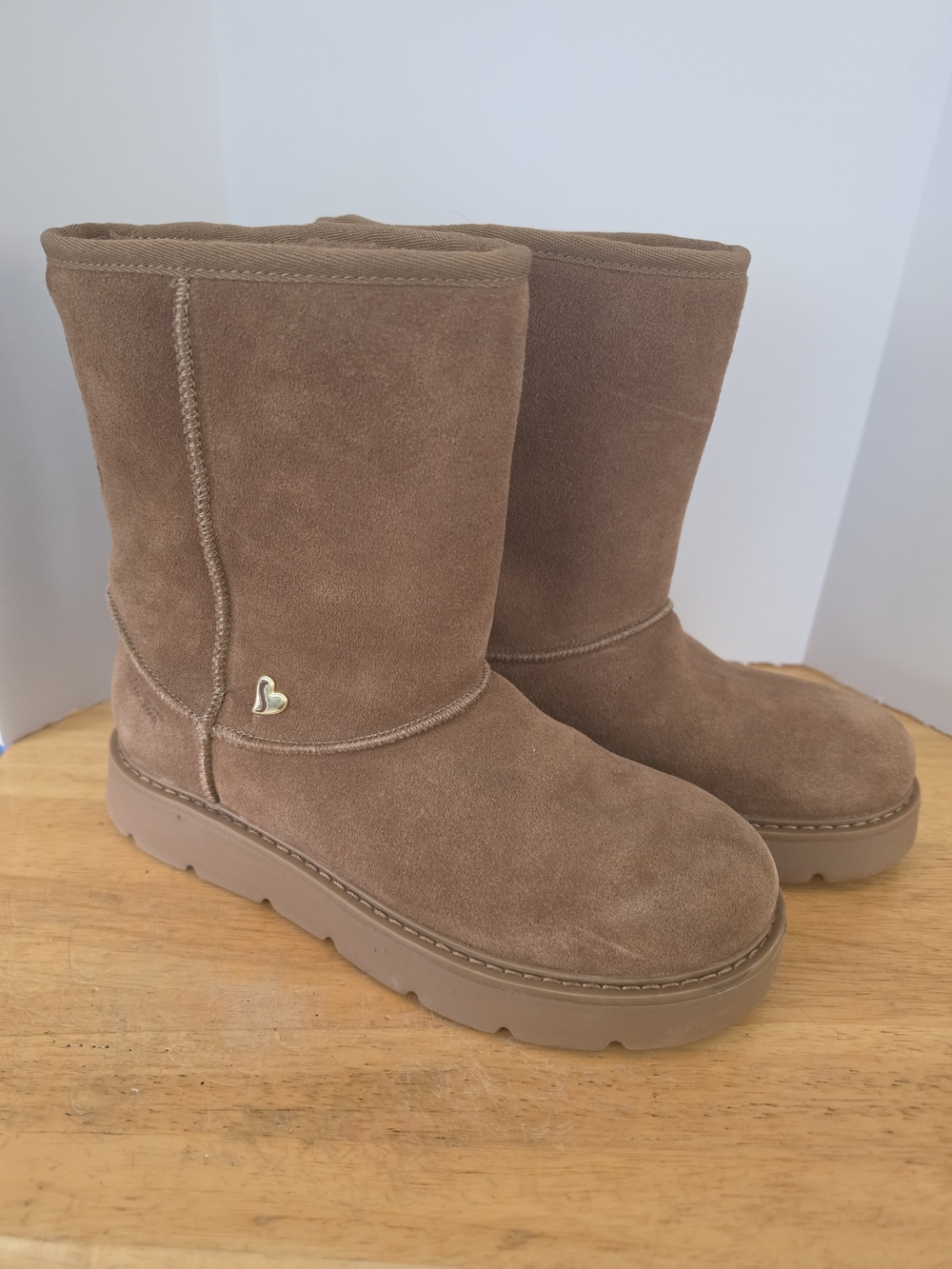 Skechers Suede Mid-Calf Boots - Brown